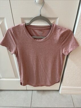 Athleta Short-Sleeve Crewneck Tee in Dusty Rose